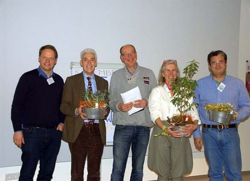 from left: Prof. Cassian Schmidt, Matthias Hub, Aad Vollebregt, Anja Maubach and Georg Uebelhart, Anja Maubach und Georg Uebelhart.